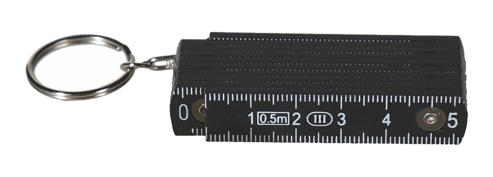Schlüsselanhänger »Zollstock« 50 cm Metermaß Schlüsselring Werkzeug GELB 5er Set 