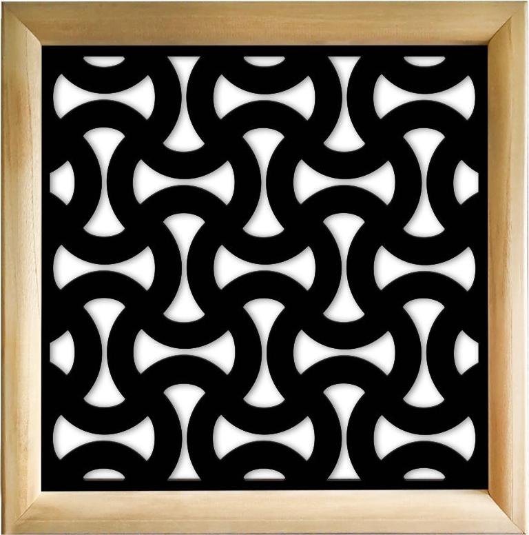 SIGNORBIT SNAKE - Moduli Decorativi in holz e PVC 48x48 cm schwarz