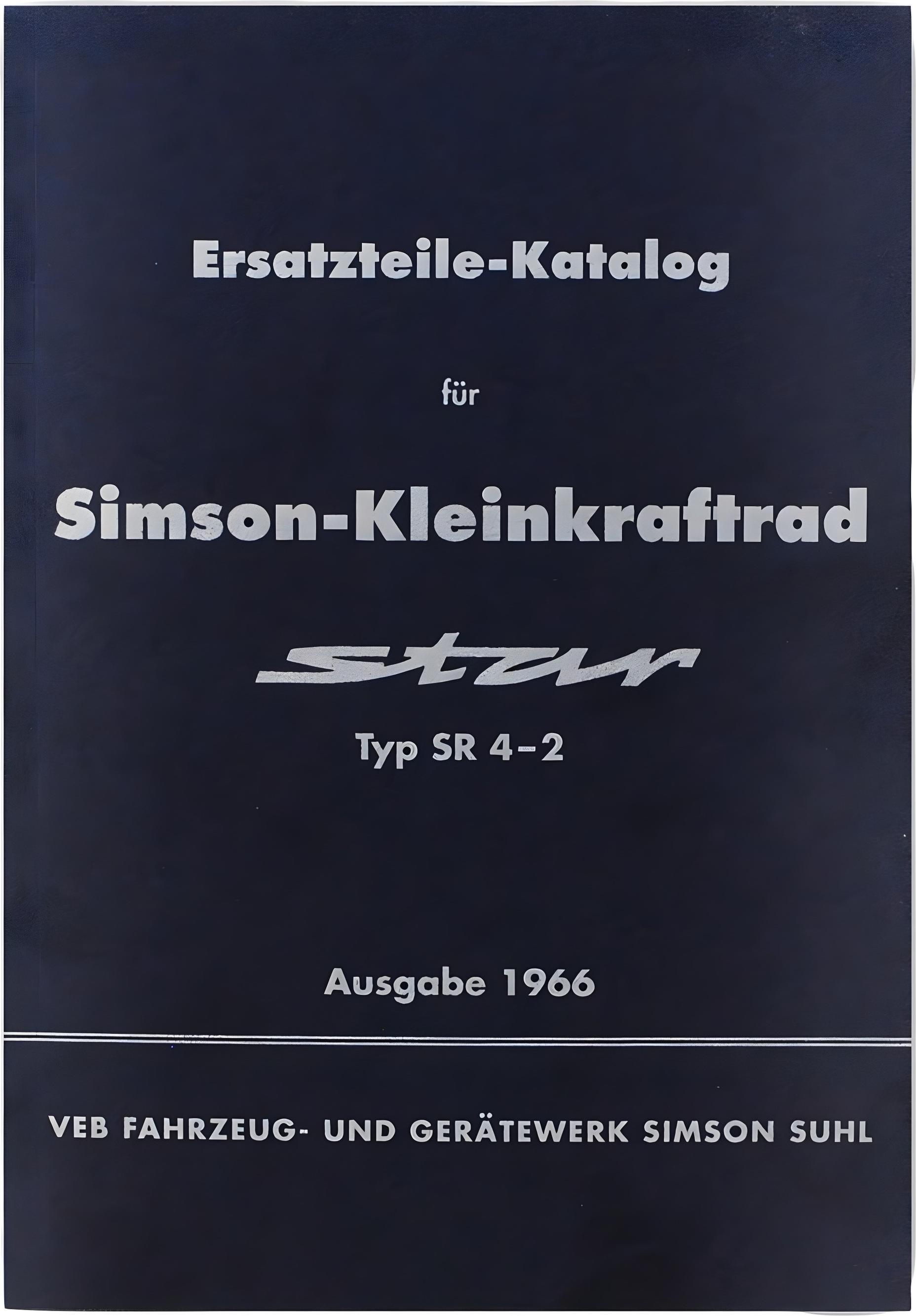 MZA Ersatzteilkatalog, Ausgabe 1966 - Simson SR4-2 Star 24363