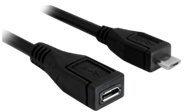 DeLOCK 0.5m USB micro-B M/F, 2.0, Micro-USB B, Micro-USB B 83133