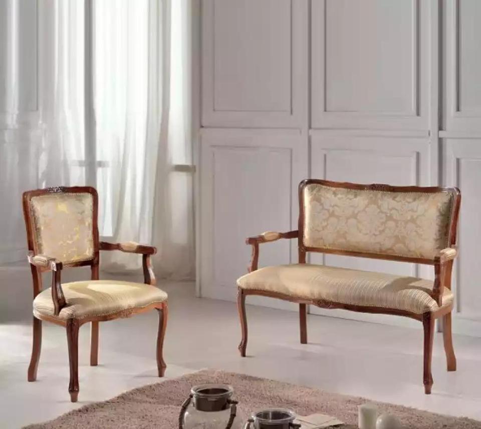 AEA Sofa 2 Sitzer Sessel Couchen Sofa Polster Sitz Garnitur Sitz Bank Set JVM4067282617780