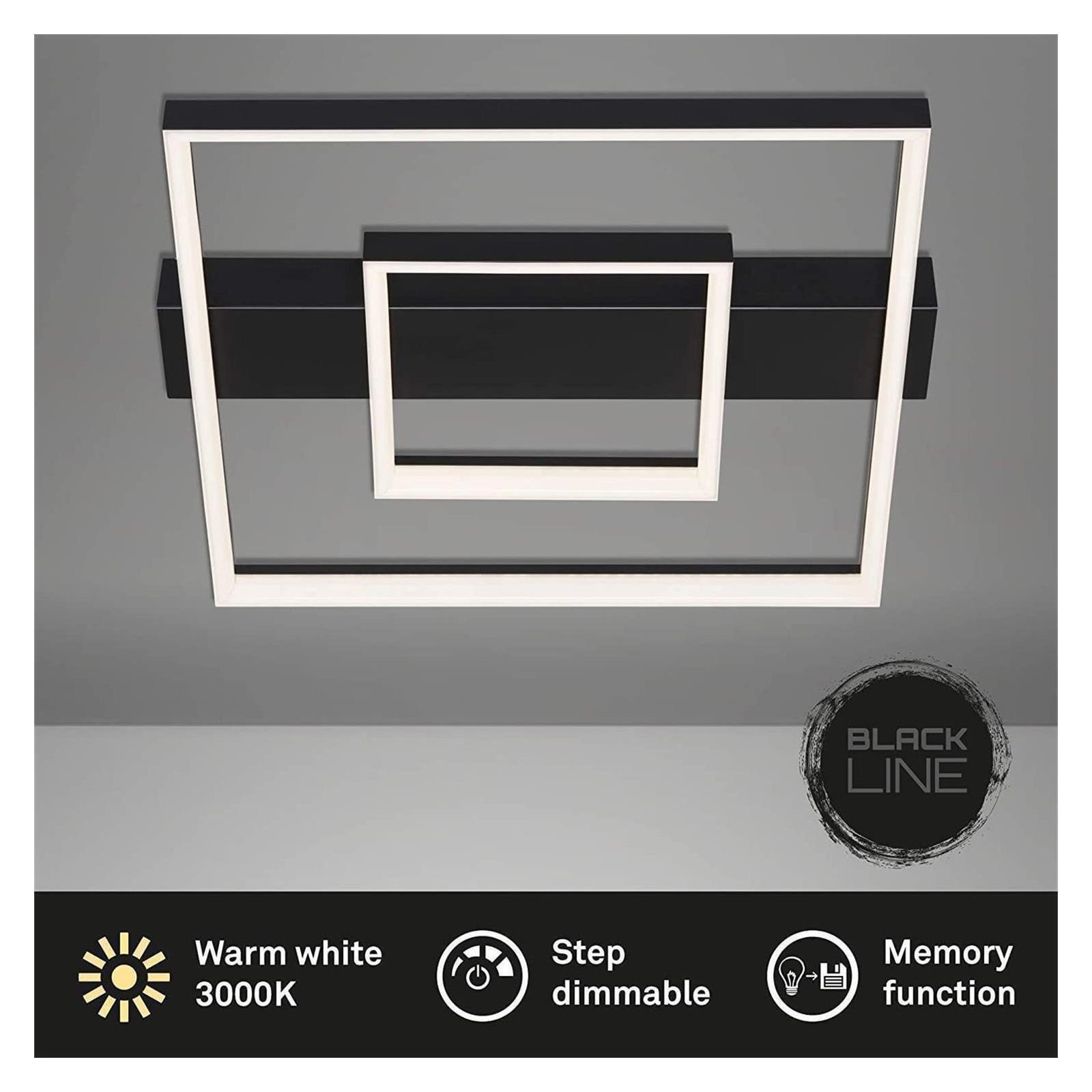 Briloner Frame LED Deckenlampe Schwarz dimmbar 3027-015