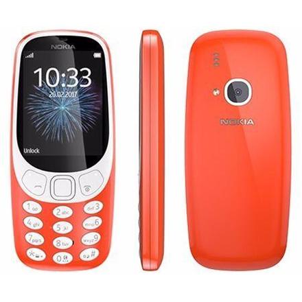 Nokia 3310 (2017) Červená, 2,4", TFT, 240 x 320 pixelov, 16 MB, Dual SIM, Micro SIM, Bluetooth, 3.0, USB verzia microUSB 2.0, vstavaný fotoaparát, hlavný fotoaparát 2 MP, 1200 mAh