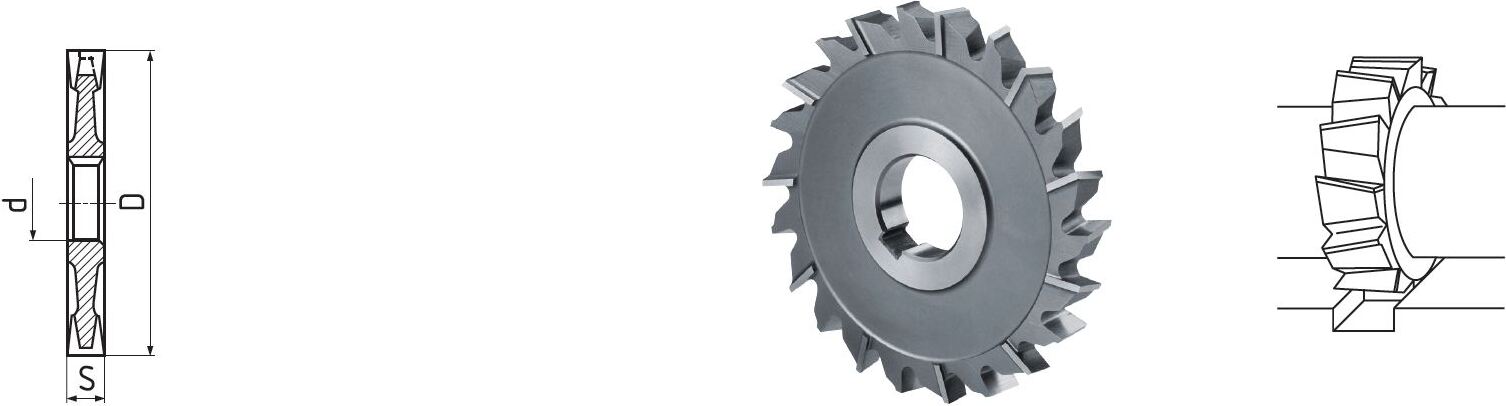 ELMAG HSS Co5-Scheibenfräser DIN 885A, Ø 100 x 6 x 32, feingezahnt 74325