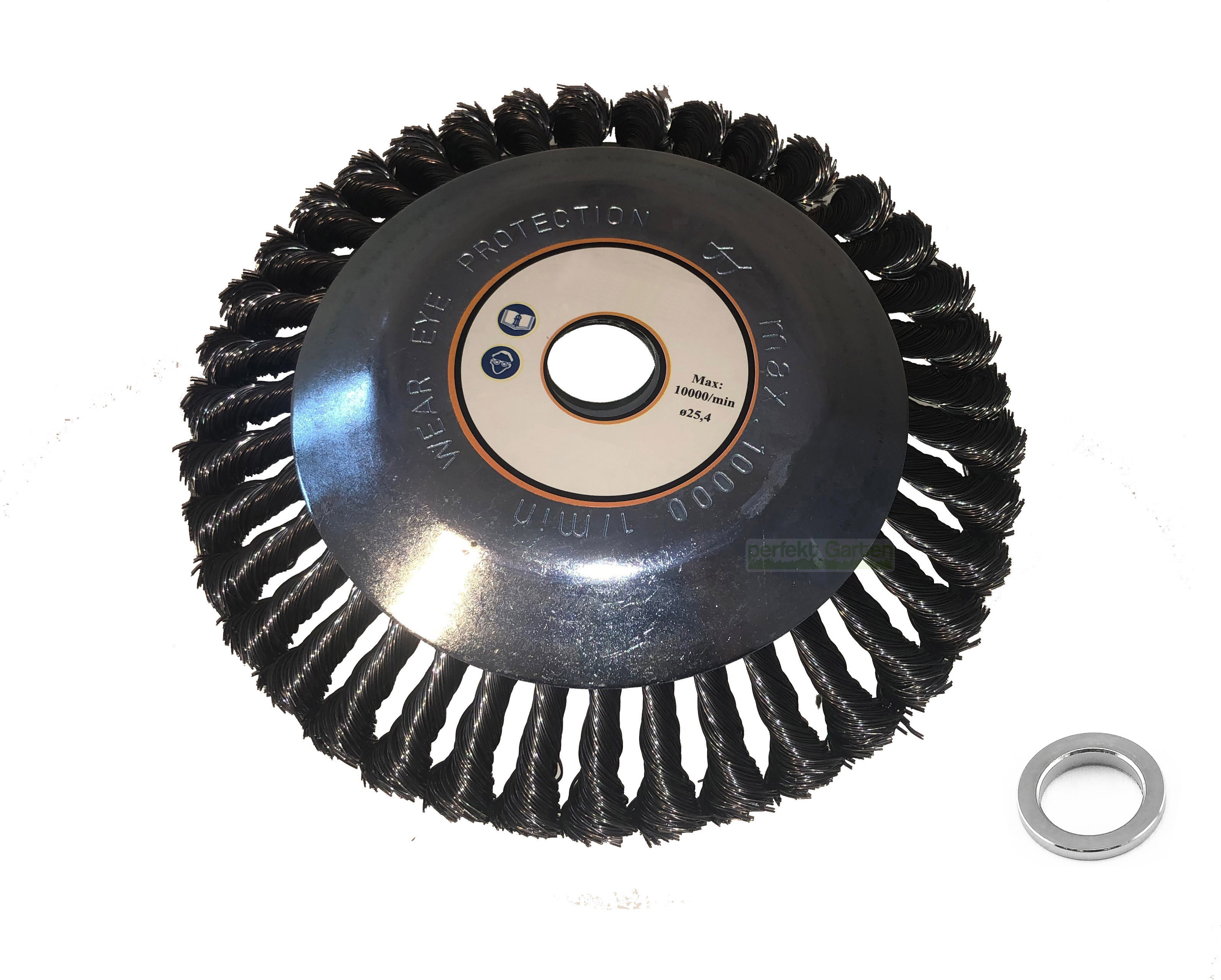 perfektGarten 200 mm X 25,4 mm Profi Motorsense Unkrautbürste Wildkrautbürste - 36 Zöpfe 864