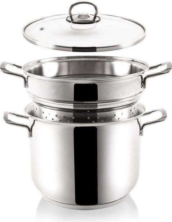 ORION Dampfgarer Dampftopf mit Glasdeckel PREMIUM 110264