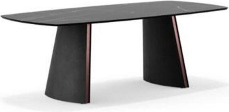 Esszimmer Esstisch Luxus Dunkel Schwarz Designer JVmoebel