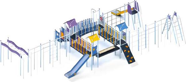 AEA Bewegungsfläche Spielplatz Spielzone Freizeitgelände Kletterturm Freizeitanlage JVM4069424134018