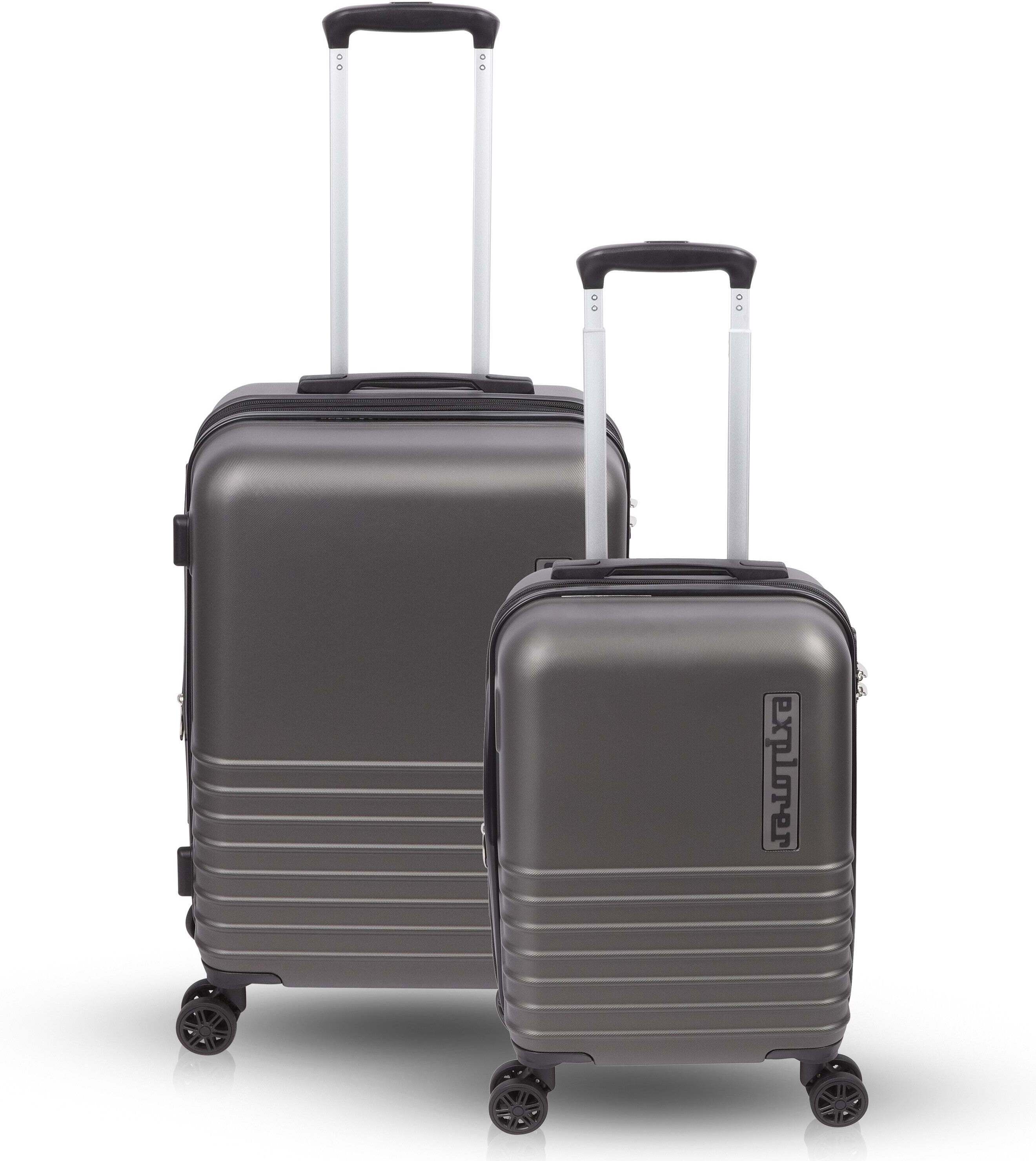 Niceey, Koffer Set, 2 Stück, Handgepäck und Große Koffer, 36L und 60L, Grau
