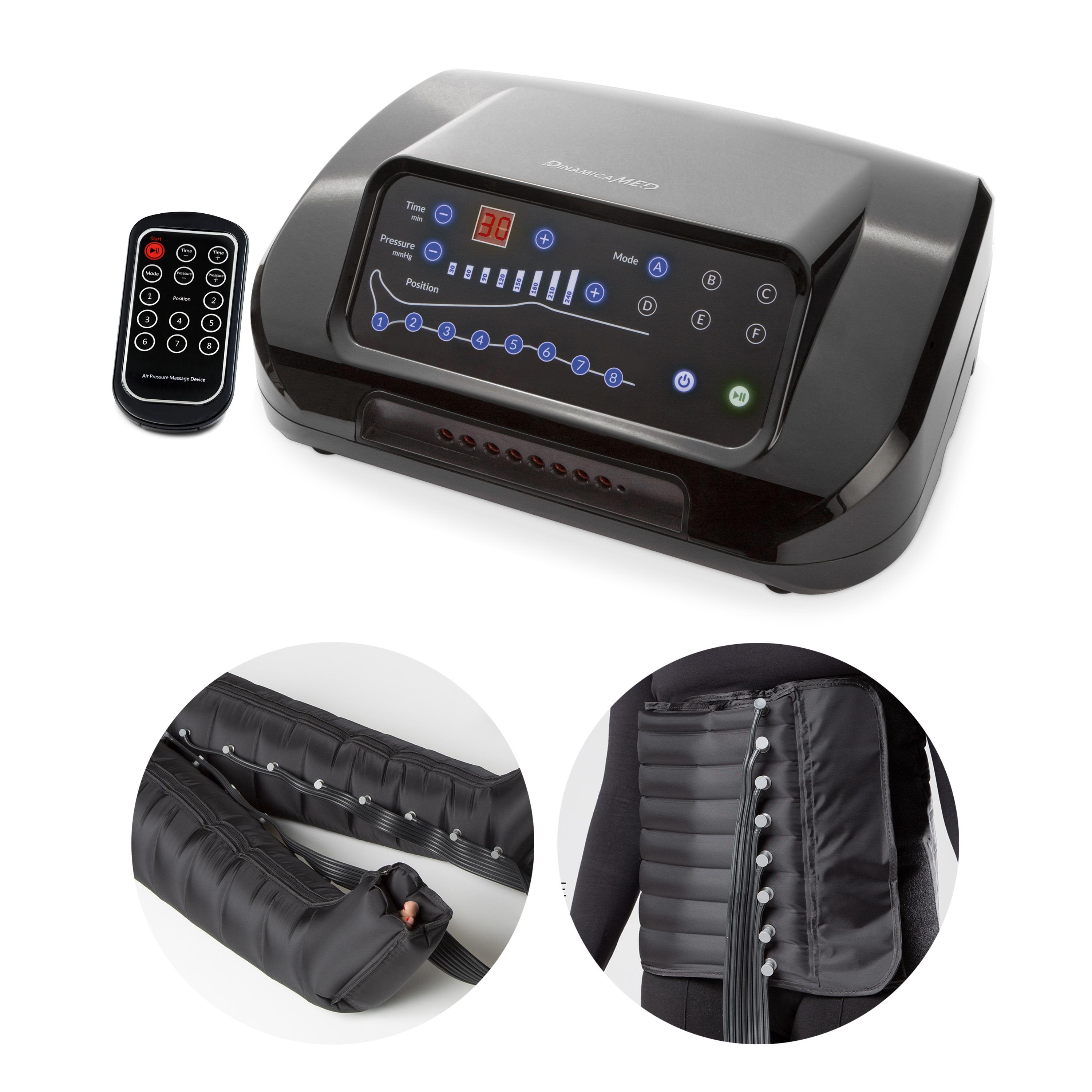 MedNet EC-REP GmbH Dinamicamed PRO 8.0 Classic Digital, Professionelle Lymphdrainage 6 Arbeitsprogramme, 2 XL Beinen, Bauchband