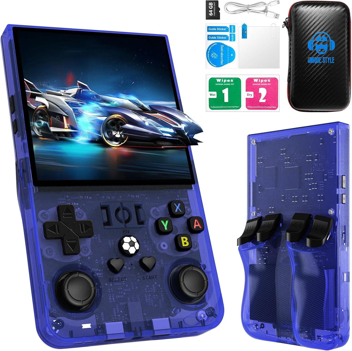 ANTCOOL Retro-Handheld-Konsole R36MAX - über 18.000 klassische Spiele, 4,0-Zoll-IPS-Display, Linux, 64 GB Speicher 720 x 720 Auflösung