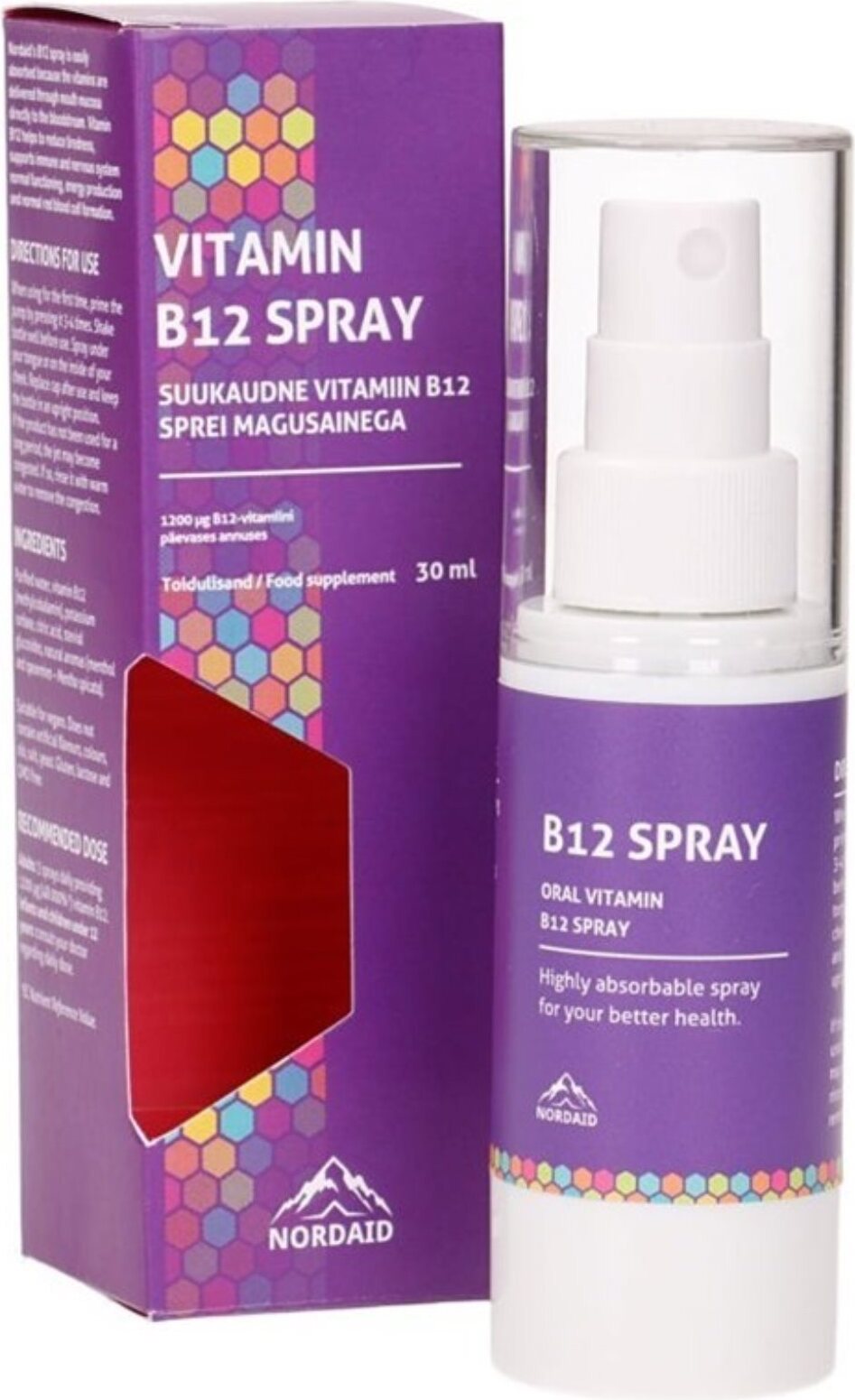 Nordaid Vitamin B12 Sublingual Spray For The Nervous System - 30ml BI8091
