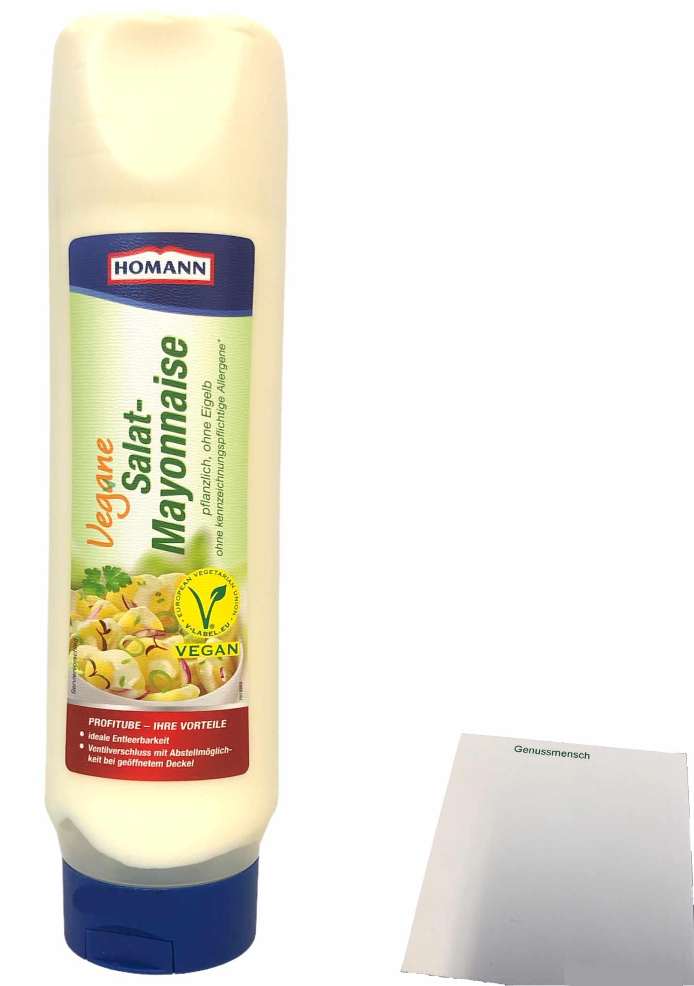 Homann vegane Mayonnaise 50% (875ml Tube) laktose / glutenfrei + usy Block