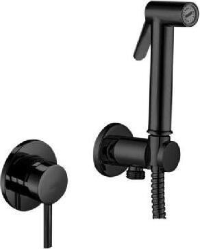 Paffoni Bidet Kit - Bidetarmatur, Unterputz, mit Brause und Einbaukörper, Schwarz matt KITDUP110NO