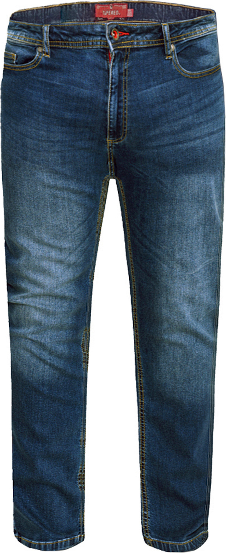 Duke Herren Stretch-Jeans Ambrose, King Size, Tapered Fit DC180 (52R (Jeansgröße)) (Vintage Blau) UTDC180