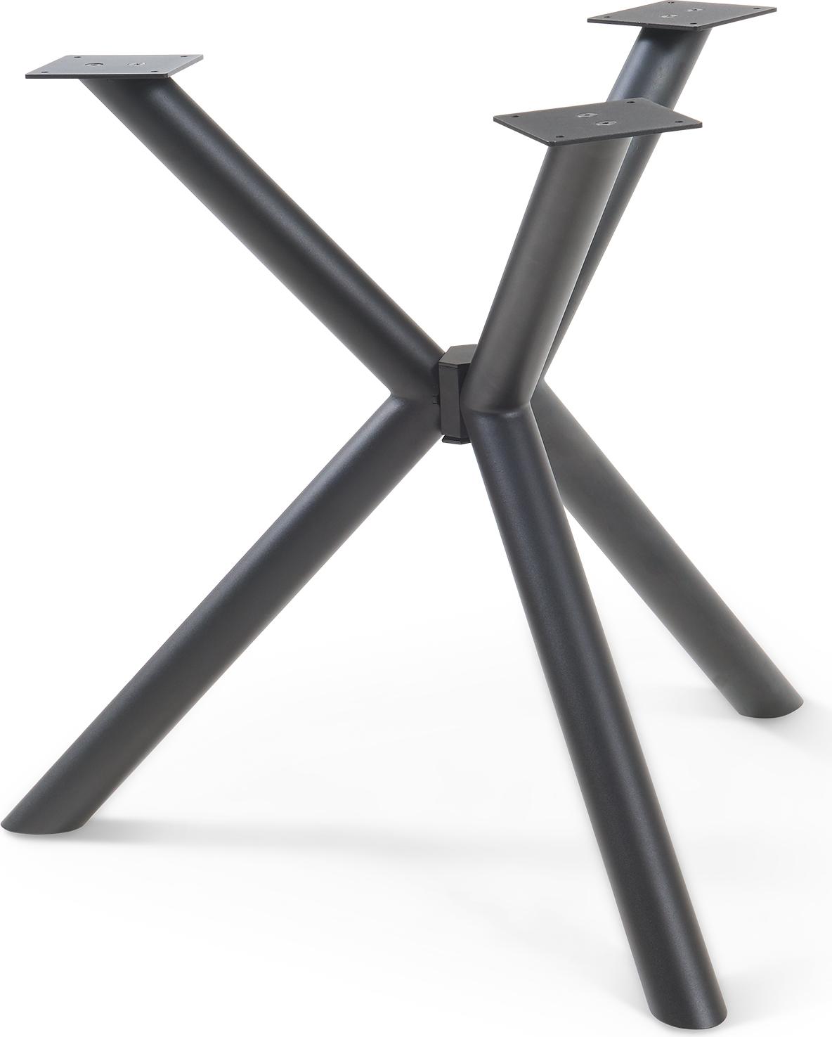 en.casa Tischgestell ‘Viserinna’ Stahl 94,5 x 94,5 x 73 cm Schwarz
