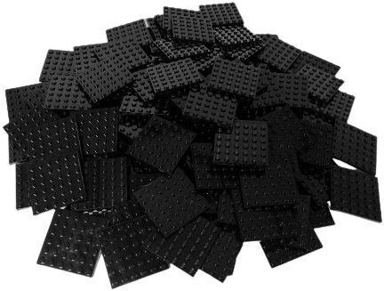 5x LEGO stavebnica 6x6, cierna