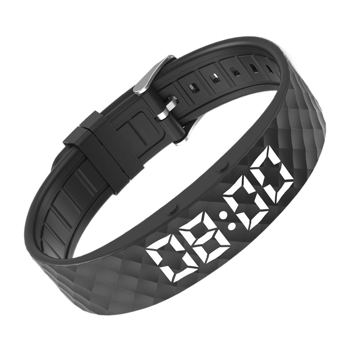 Dopwii Armband, Vibrationswecker Armband – 8 Alarme, 30 Tage Trainingsdaten, Countdown und Stoppuhr,Fitness-Tracker KAUF-TRAD-CE1955-002