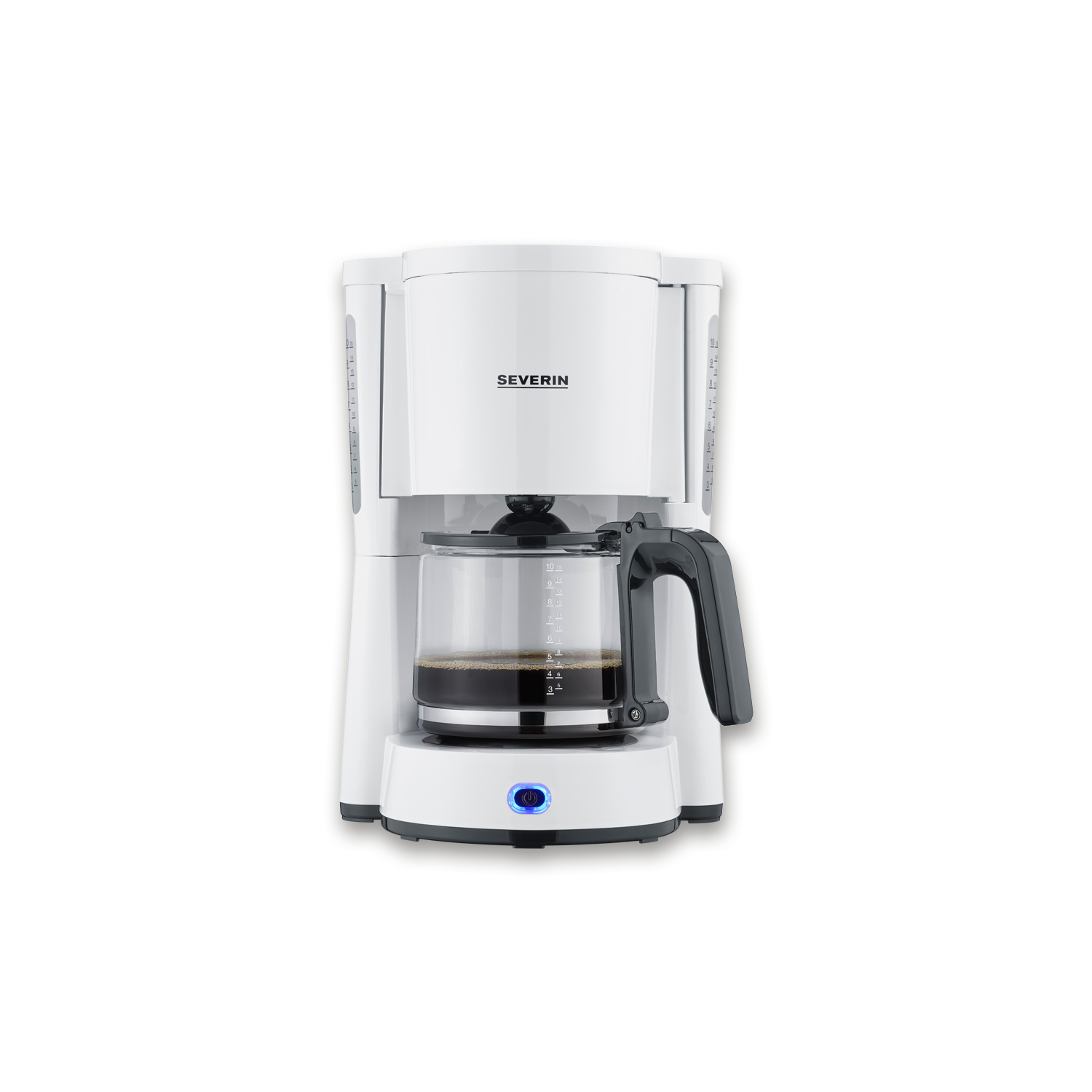 Filterkaffeemaschine Kaffemaschine Glasskanne weiß SEVERIN KA 4816 bis 10 Tassen KA 4816 aus Kunststoff, weiß Filterkaffeemaschine Kaffeemaschine Filterkaffee Kaffeezubereiter Filterkaffeemaschine 4816000