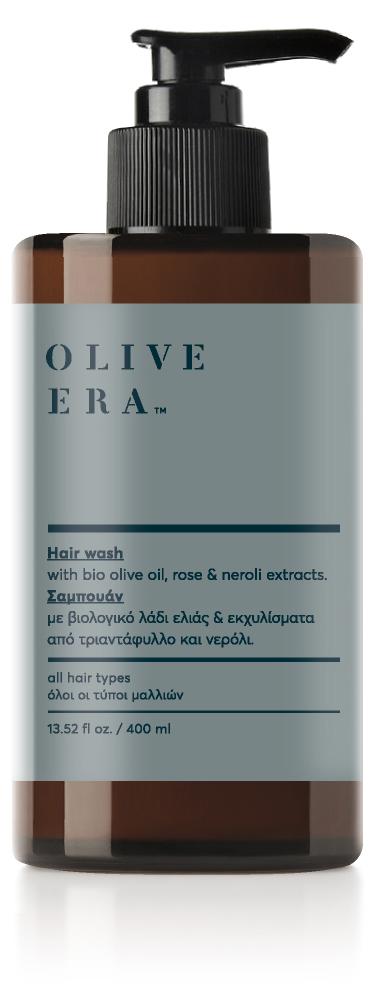 Olive Era Hair Wash Bio-Olivenöl 400ml | Sanfte Pflege & Glanz Griechische Feige &Thymian