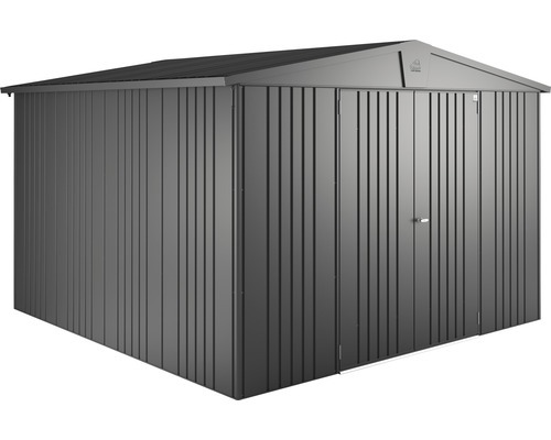 Plechový záhradný domček Biohort Europa 7 veľ. 296x296 cm tmavosivý metalický