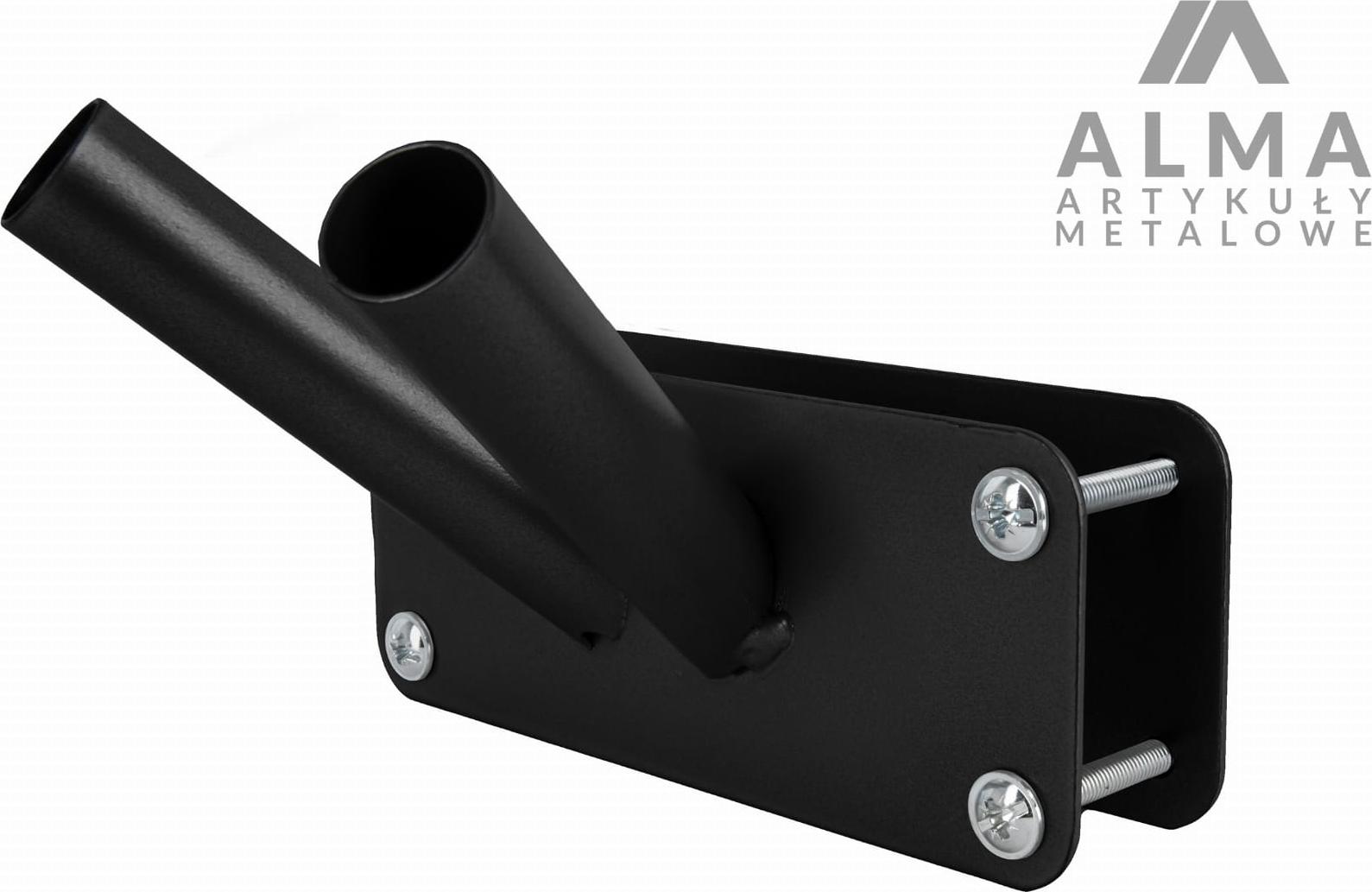 alma Balkon Flaggenhalterung Doppel Schwarz