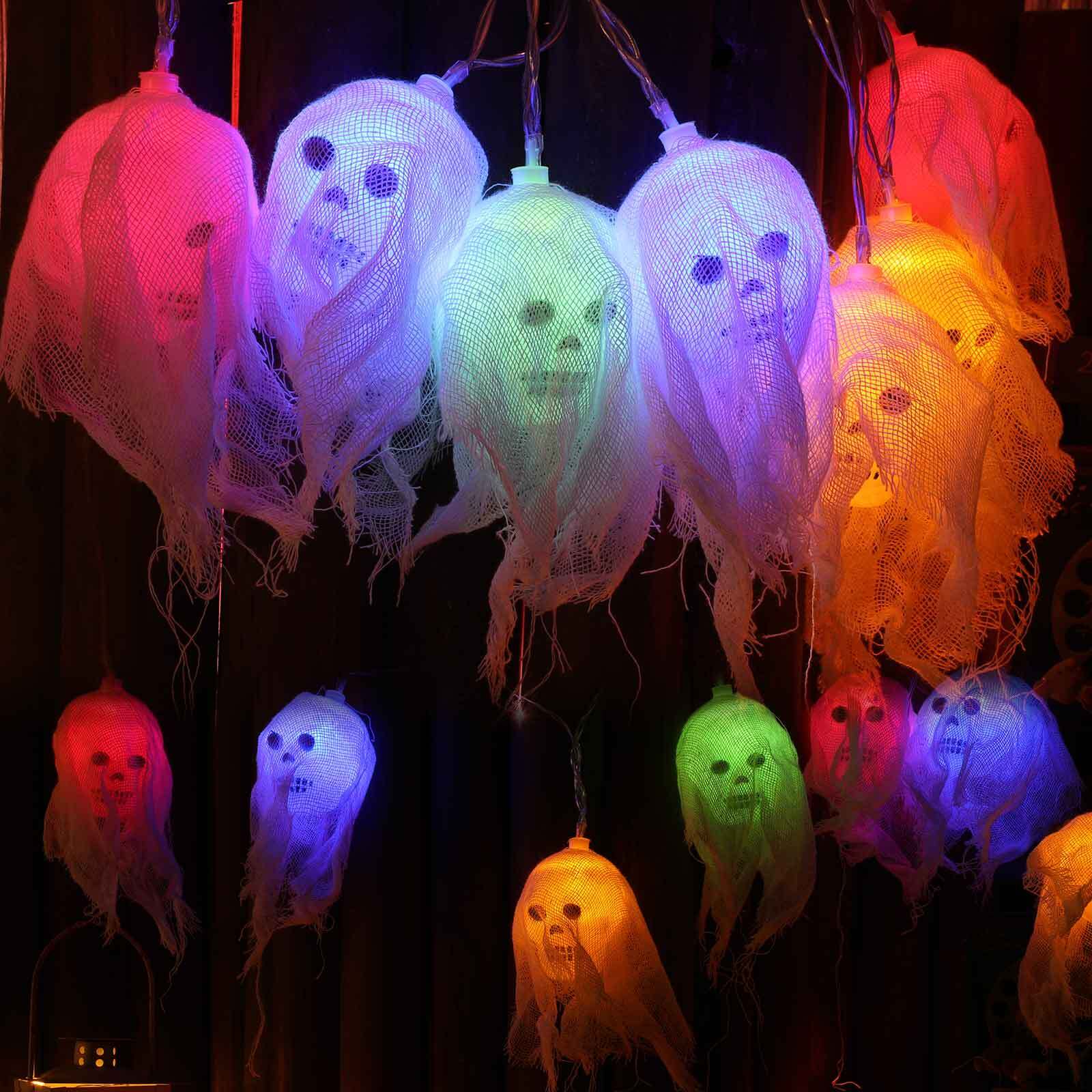 3 Yeux LED Effrayants Pour Halloween – Rouge, Vert, Violet – Décorations De Squelette Ou Citrouille