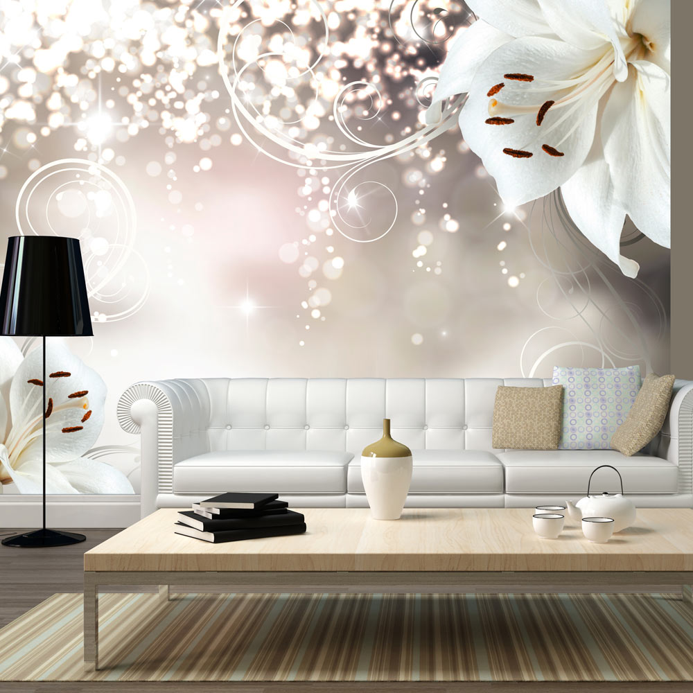 Fototapeten Tapete Fototapete Vlies Blumen Orchidee Wandbilder XXL 3D Wohnzimmer 