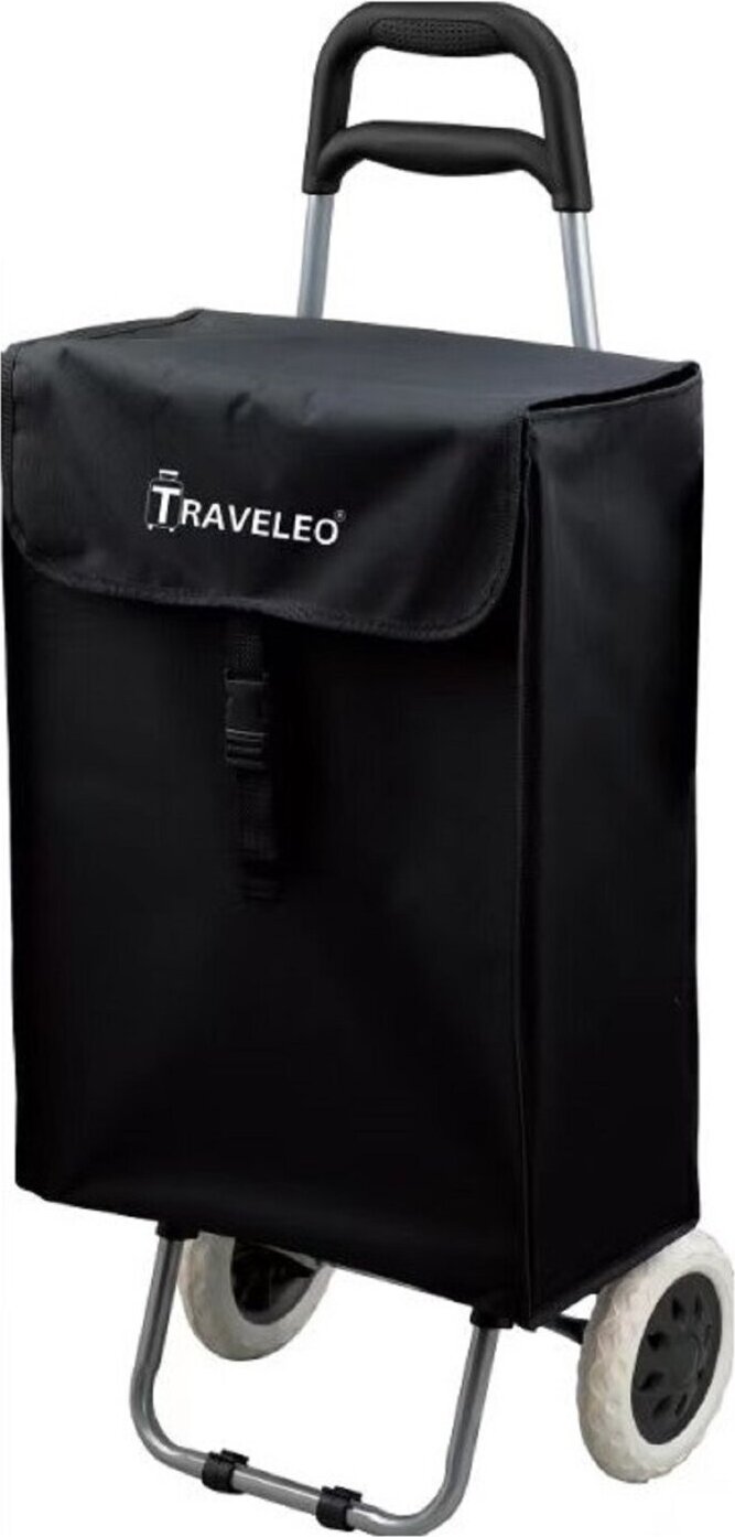 45L Chariot d'achat Shopping Trolley Sac Aluminium Noir