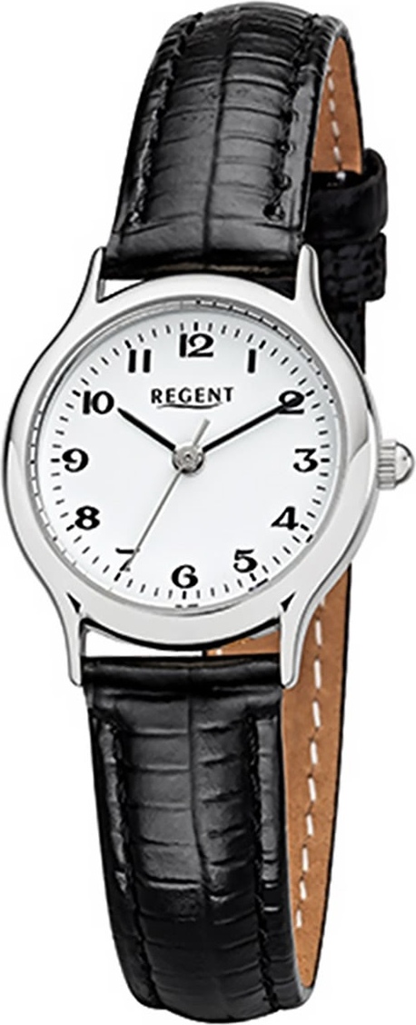 Regent Leather Ladies Watch F-972 Quartz Watch Strap Black D2URF972