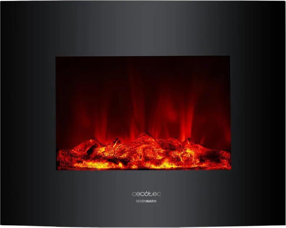 Elektrický dekoratívny krb de 26" s maximálnym výkonom 2000 W. Dve intenzity 1000 W a 2000 W. Diaľkové ovládanie. Zakrivený panel z tvrdeného skla. Nezávislý a nastaviteľný plameň.