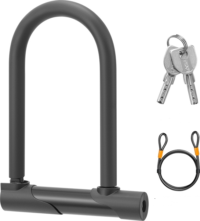 INF Fahrrad-Bügelschloss mit Kabel – Diebstahlschutz für Ihr Fahrrad 311840