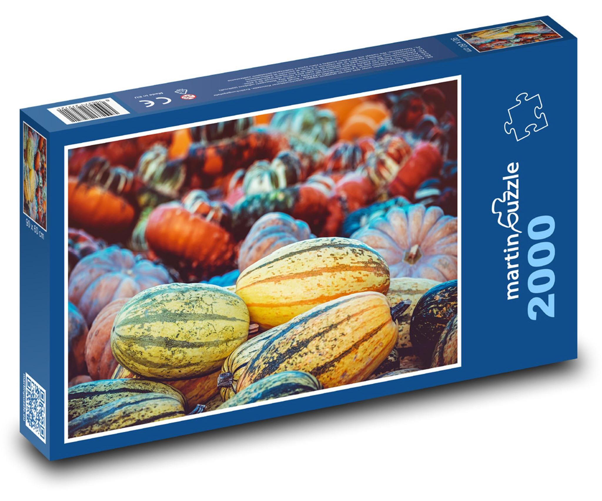 MCprint Puzzle 2000 Herbstliche Kürbisernte - martinpuzzle