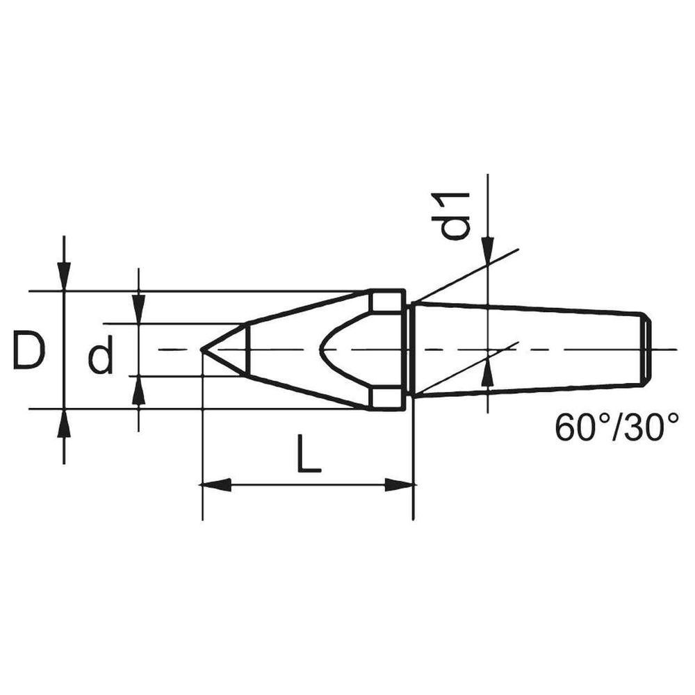 no_name Kopierkörner Drehbankspitzen 18mm CONZELLA E943/6
