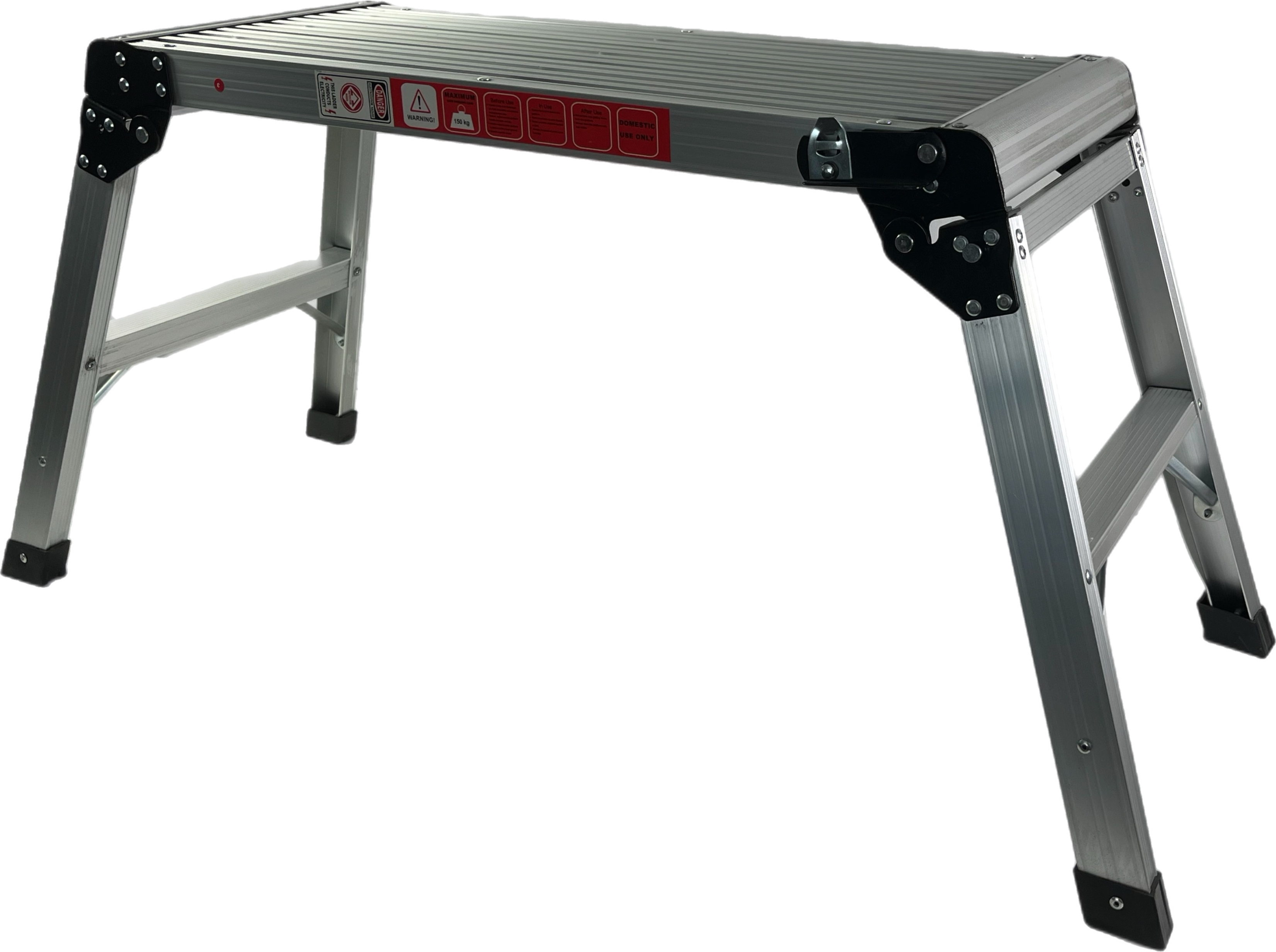 Vago-Tools VaGo Arbeitsplattform Klapptrittleiter Aluleiter Trittleiter 76 x 31cm