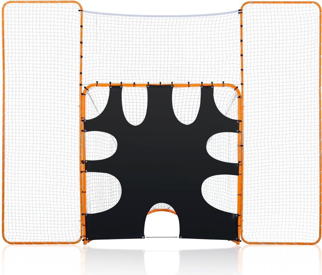 VEVOR 12x9 ft 3-IN-1 Lacrosse Goal Net with Backstop Target Rebounder Equipment