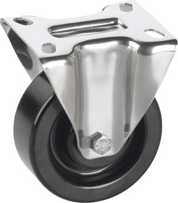 TARROX Transport-Geräte-Bockrolle Phenolharz hitzebeständig Ø 100 mm bis 150 kg mit Platte 100x85 mm 733311H