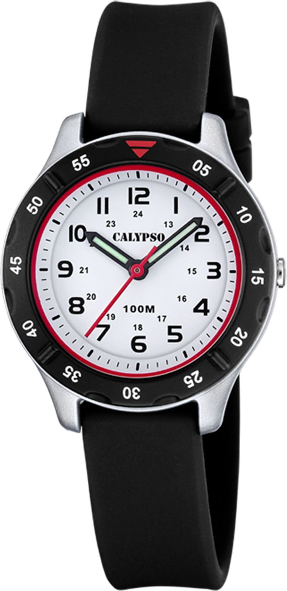 Hodinky Calypso K5847/1 chlapčenské detské hodinky gumové čierne