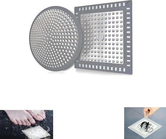 OEM Dusche-Abflussdeckel - flache Haarabnehmer - Filter - Bodenabfluss - Abflussdeckel - Gitter - Küchenbodenabfluss - Zubehör für Spülbecken - Duschenbodenabfluss - Badezimmerzubehör - 12 cm - Edelstahl und TPE - 2 Stück 2026