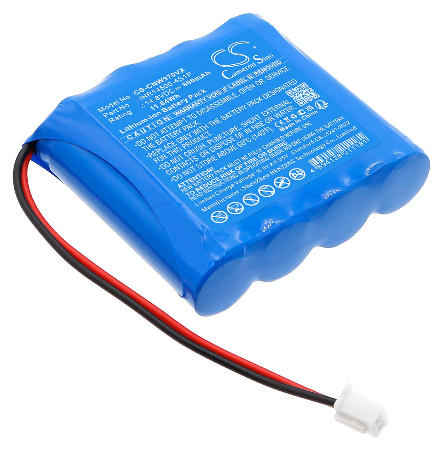 TECHTEK Akku Kompatibel mit [Cecotec] Conga WinDroid 970, Conga WinDroid 980 Ersetzt INR14500-4S1P