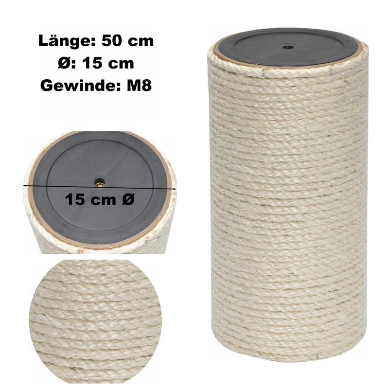 nanook Katzen Kratzstamm Sisalstamm 15 cm Ø - Sisal - Länge 50 cm