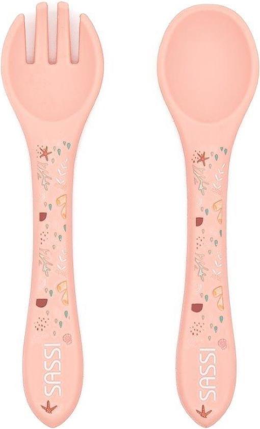 Silikon-Besteck Löffel + Gabel Oktopus / Sassi