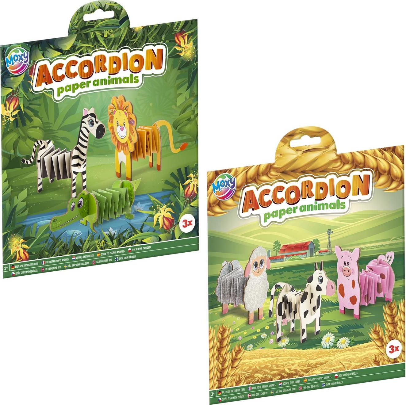 Moxy Akkordeon Tiere packen eine 3