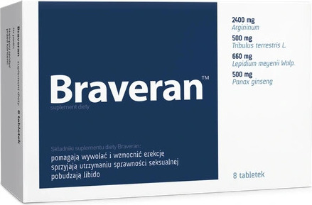 Aflofarm Braveran für sexuelle Leistungsfähigkeit 8 Tabletten