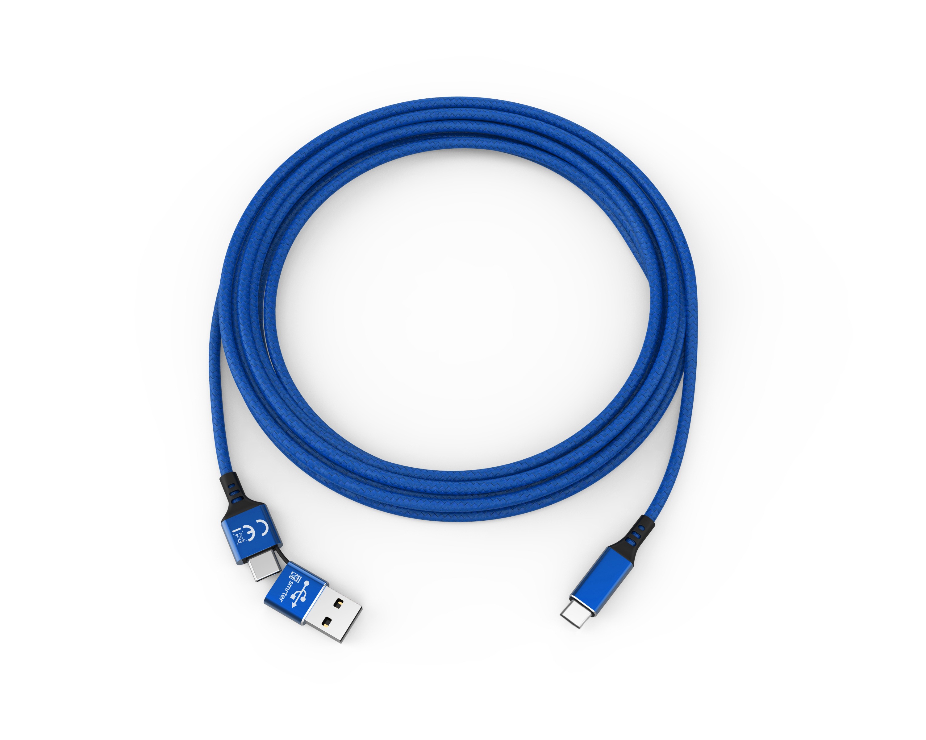 smrter SPEEDY Daten-& Ladekabel, Typ USB-C, 100cm, blue retail SMRTER_SPEEDY_C_NB