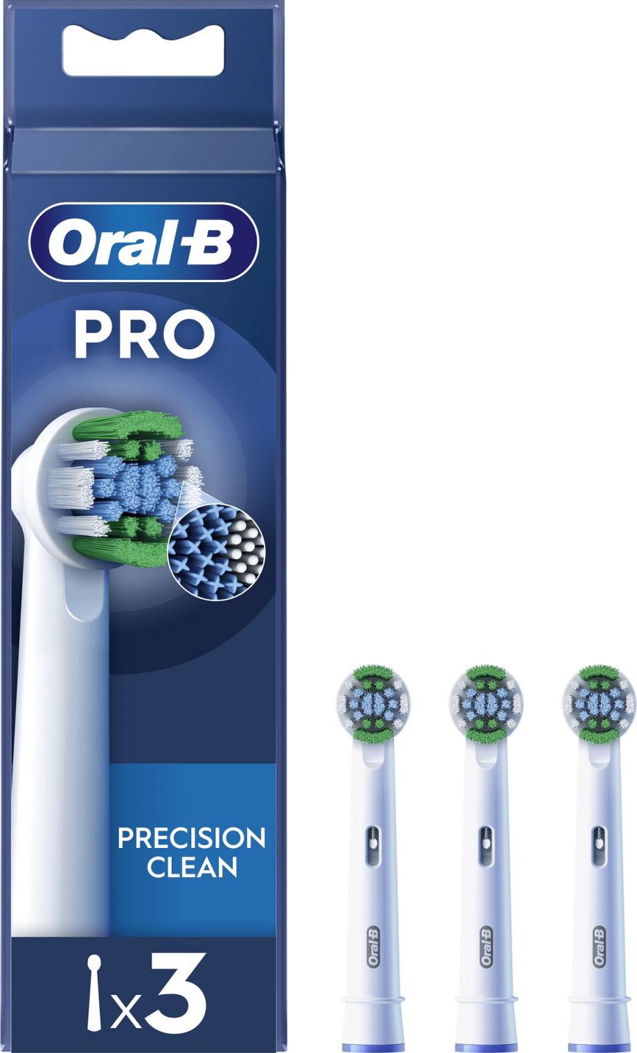 Oral-B Pro Precision Clean, 3 kusov, Biela, Oral-B, Oral-B 3D/2D, Blistr