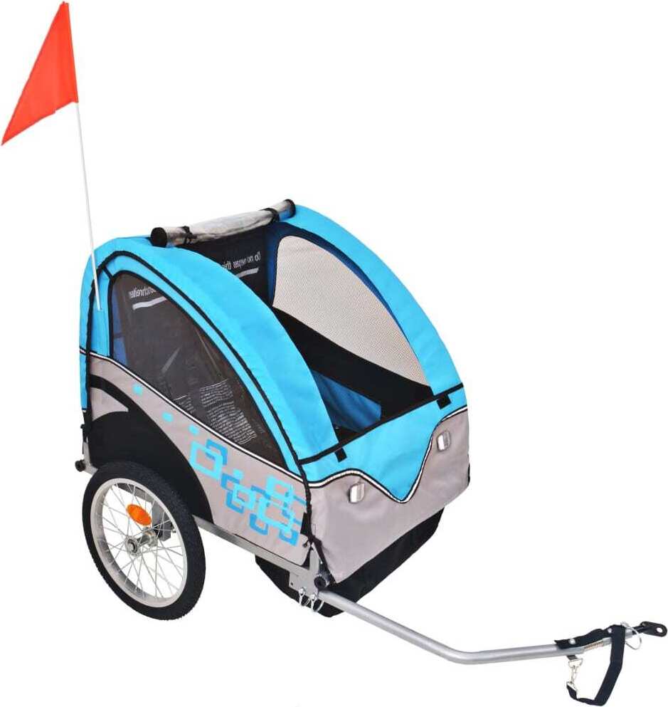Möbel Fahrradanhänger Grau und Blau 30 kg - Fahrradanhänger 91373