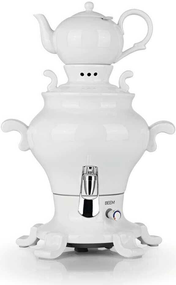 Samovar čajová kanvica Odette Blanc+ 5l porcelán 1800W biela s dávkovačom