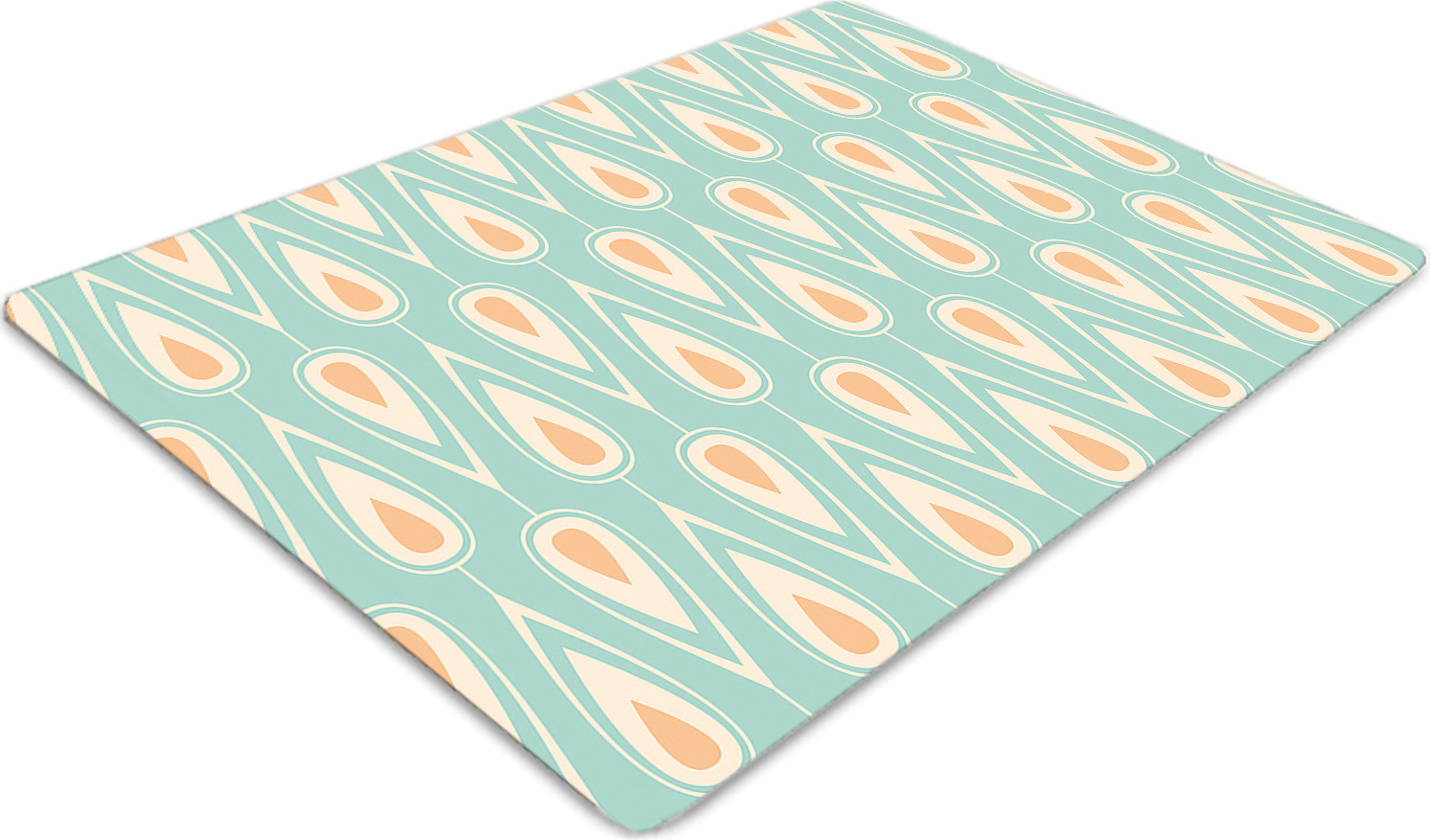 Podlahová ochranná podložka - Ochranná podložka pod stoličku - Podlahová podložka - 100x70 cm - Retro tapeta.