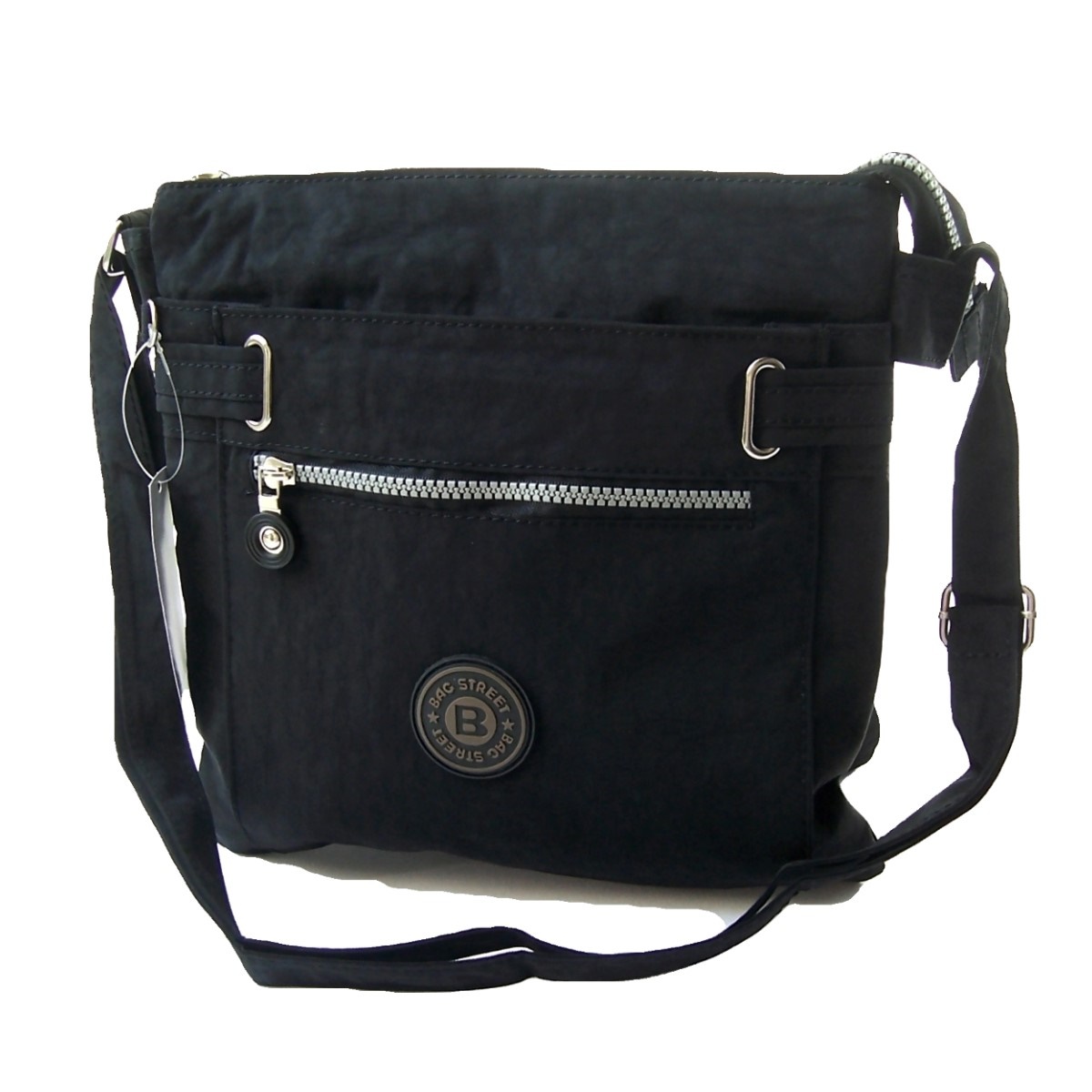Umhängetasche Damentasche Bag Street Handtasche schwarz grau stone #3818 